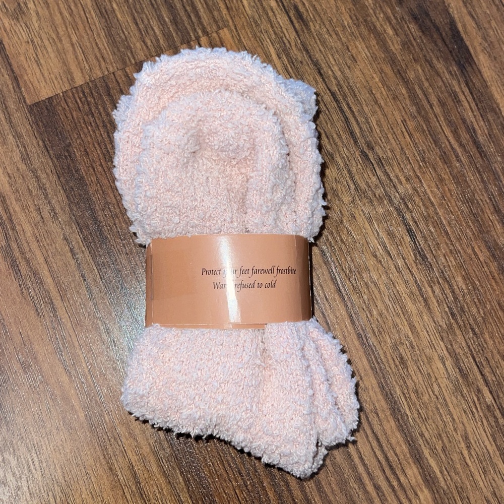 Pink Fuzzy Socks - Picture 2 of 2